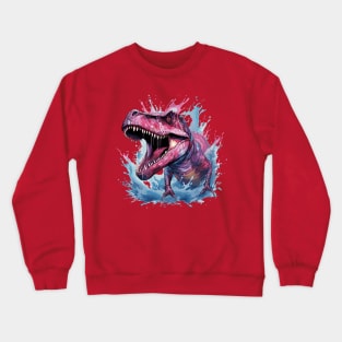 Gorgosaurus Watercolor Color Splash Design Crewneck Sweatshirt